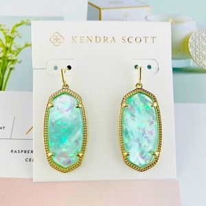 Kendra Scott Elle Mint Iridescent Illusion Earrings